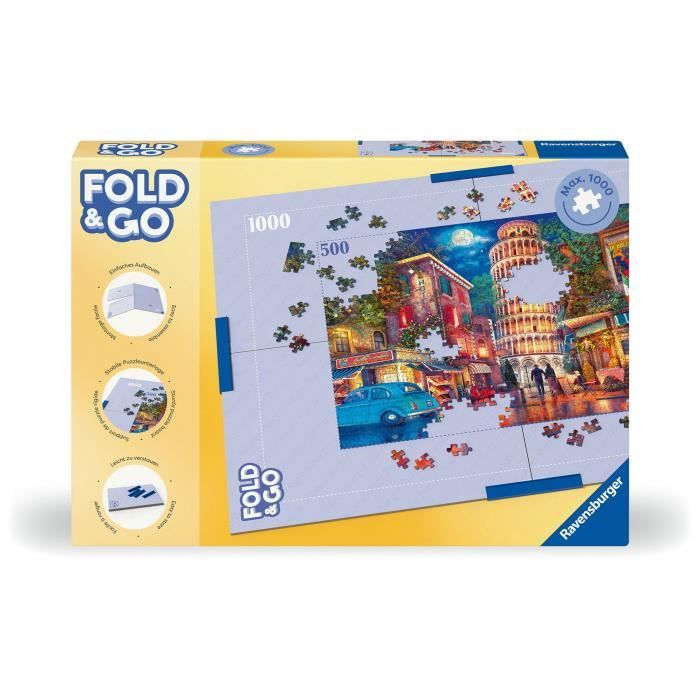 Puzzle board - RAVENSBURGER - 17971 - Foldable - For 1000 pieces - Fixing clips