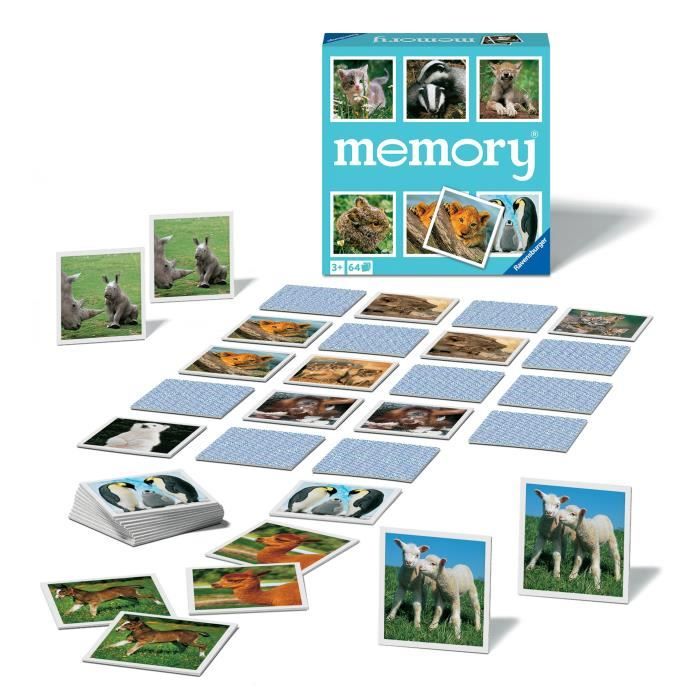 Grand Memory - Theme: Small animals -4005556208791 - Ravensburger