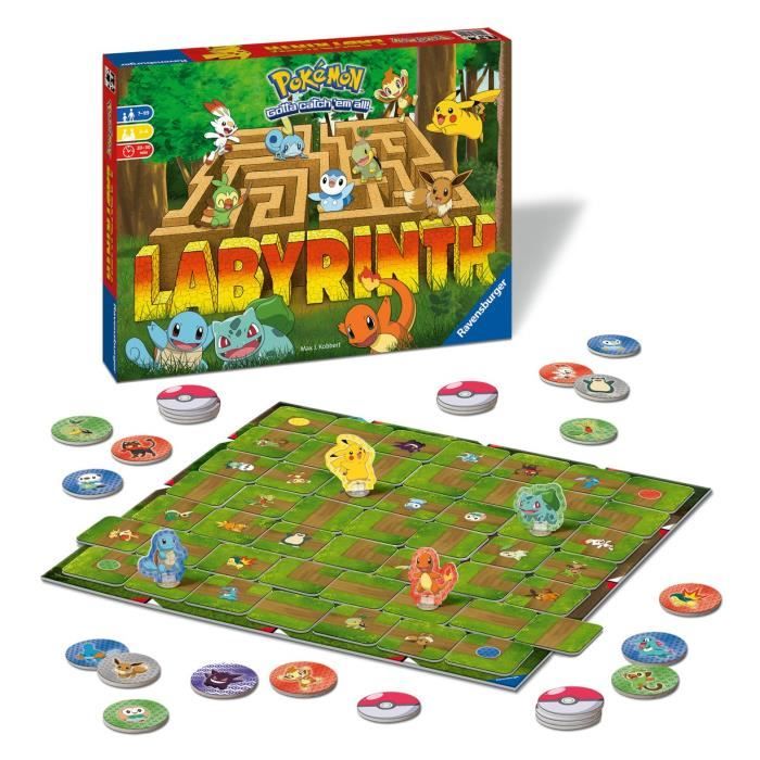 POKEMON Labyrinth - Ravensburger - Family board game - Treasure hunt - 2 to 4 players aged 7