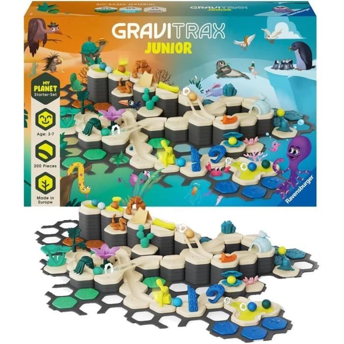 Gravitrax Junior - Starter Set XXL My Planet 184 pieces - Marble circuit - Creative construction game - Ages 3 - Ravensburger