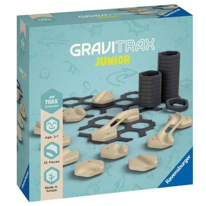 GraviTrax JUNIOR Rails extension set - My Trax 35 pieces - Marble circuits - 3 year olds - 27401 - Ravensburger