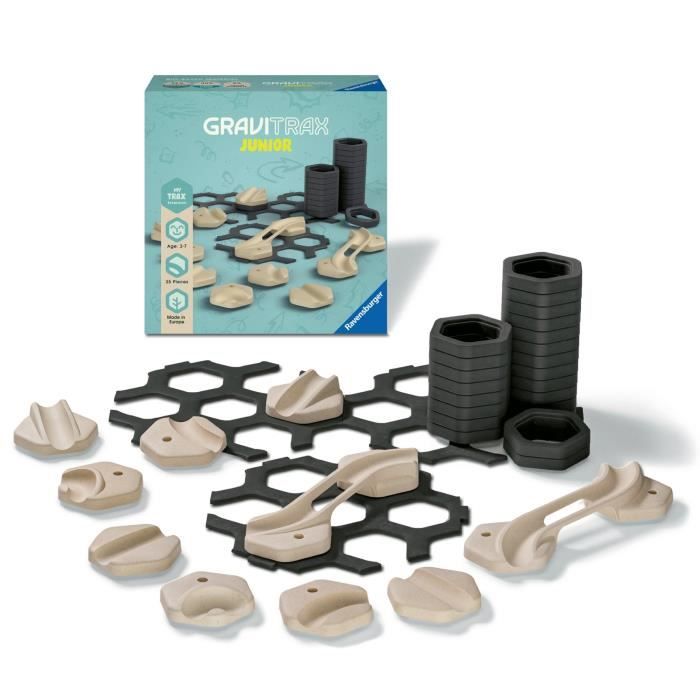 GraviTrax JUNIOR Rails extension set - My Trax 35 pieces - Marble circuits - 3 year olds - 27401 - Ravensburger