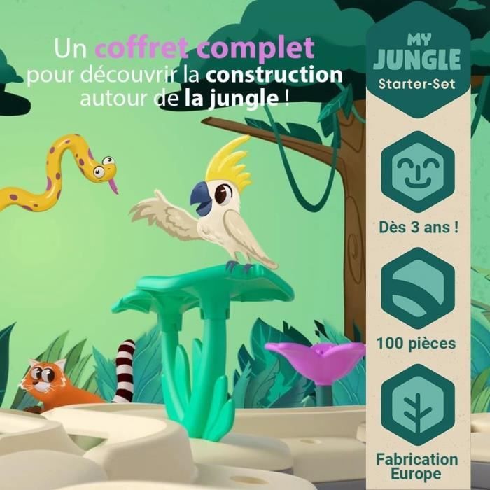 Gravitrax Junior - Starter Set My Jungle 97 pieces - Marble circuit - Creative construction game - Ravensburger - Ages 3 and up