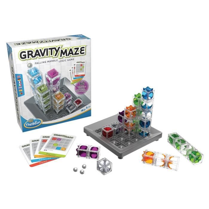 Gravity Maze Logic Game, Puzzle, Marble Run, Construction, 60 Challenges, Ages 8-Ravensburger, 76433, ThinkFun