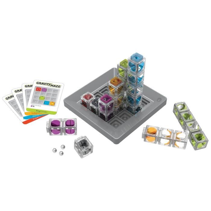 Gravity Maze Logic Game, Puzzle, Marble Run, Construction, 60 Challenges, Ages 8-Ravensburger, 76433, ThinkFun