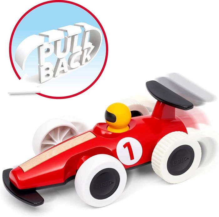 Large racing car with retrofrimration - Premier AGE awakening toy -73123503087 - Brio World