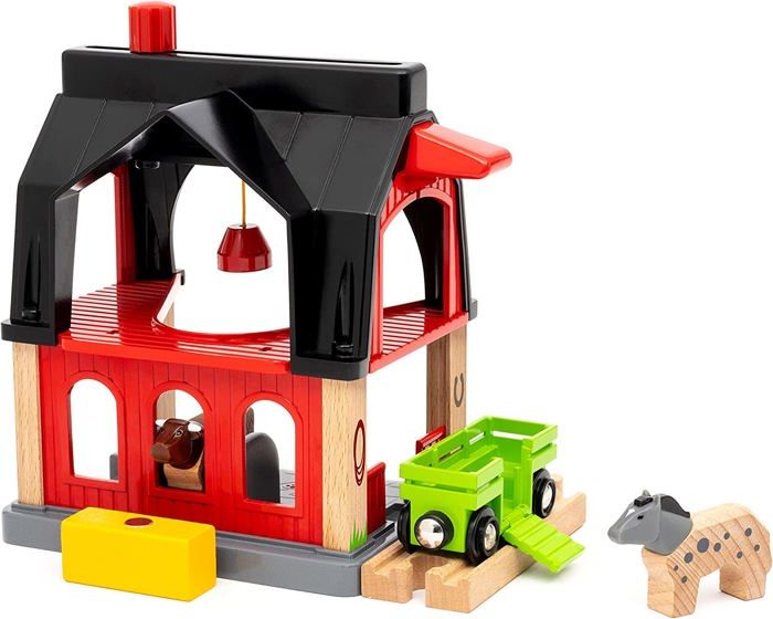 Animal barn - Accessory for wooden train circuit -7312350360127 - Brio World