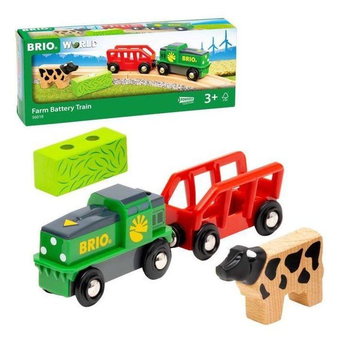 Brio Battery-powered farm train - wooden circuit