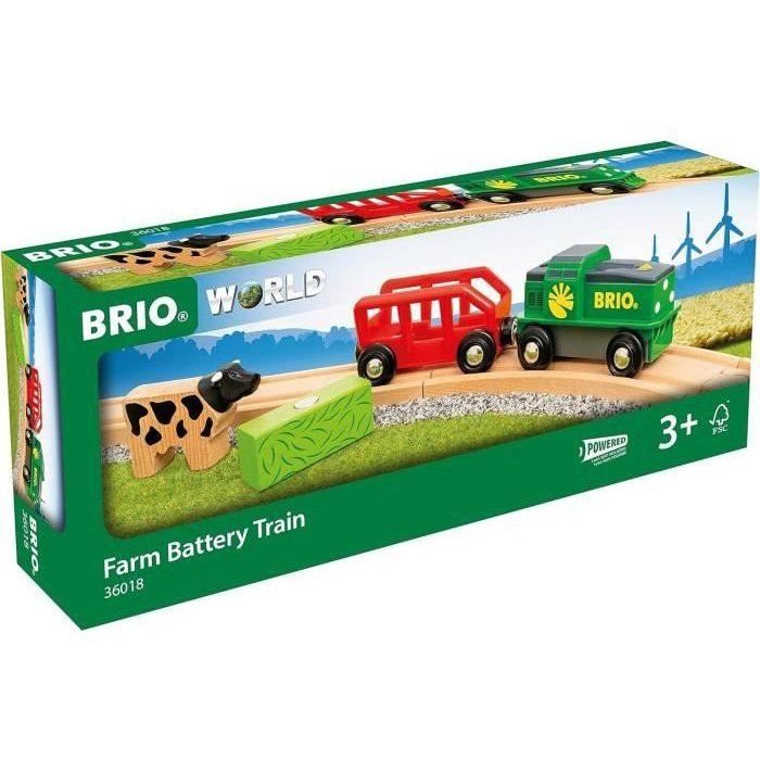 Brio Battery-powered farm train - wooden circuit