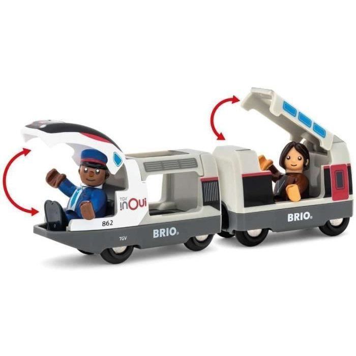BRIO World - TGV INOUI SNCF 37 cm - Wooden Train Circuit Toys - Ages 3 - 36087