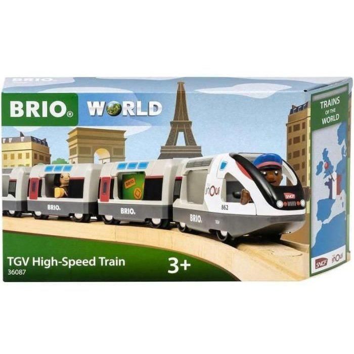 BRIO World - TGV INOUI SNCF 37 cm - Wooden Train Circuit Toys - Ages 3 - 36087