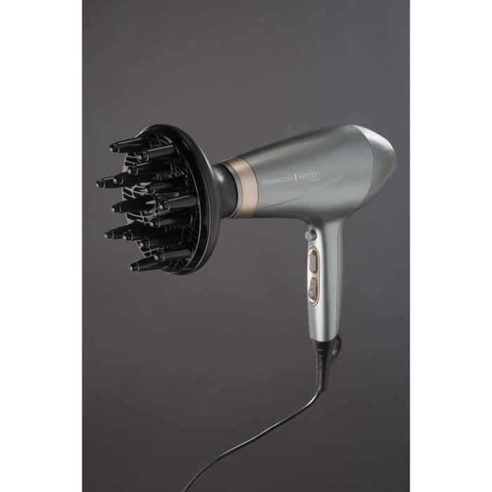 REMINGTON AC8820 Keratin Protect Hair dryer 2200W - 2 concentrators + 1 diffuser - Gray
