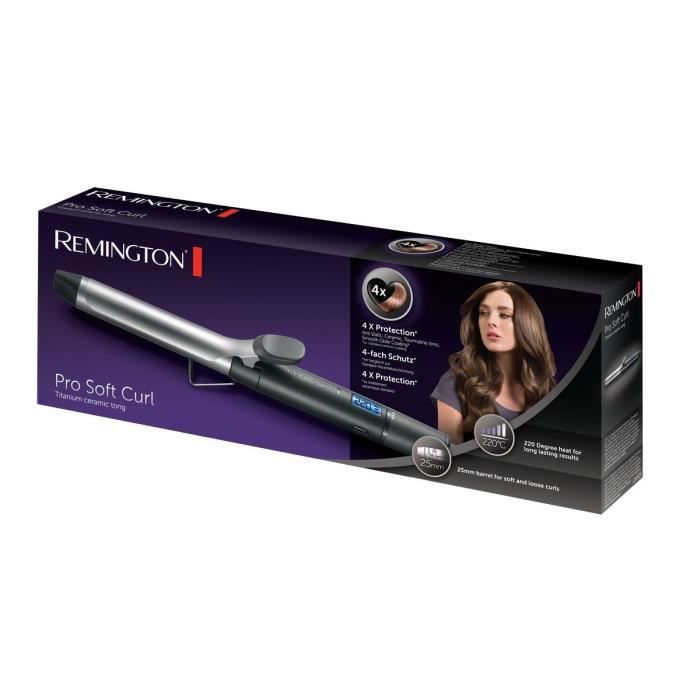 Remington CI6525 Pro Soft Curl Curler - 25mm: soft curls - Ceramic, Tourmaline Ionic, Antistatic, 10 settings 130-220°