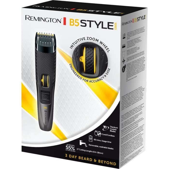 REMINGTON MB5000 Style Series Beard Trimmer - Self-Sharpening Titanium Blades