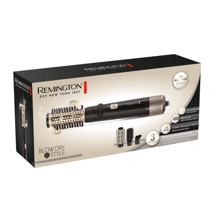 REMINGTON AS7580 R Blow D&S Blow Dryer Brush  ionic technology  3 accessories: 40mm brush, flat brush and concentrator