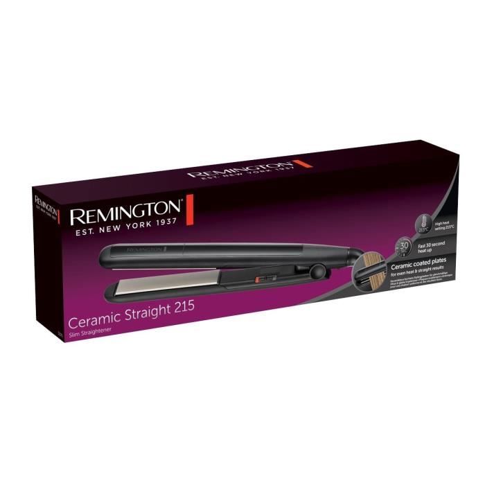 REMINGTON S1370 Ceramic Straight Hair Straightener  max temperature 215°  automatic stop  ceramic coating