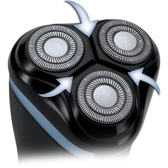 Cordless rotary shaver - REMINGTON - R1000 - 3 Dual Track blades - Pop-up trimmer - 30 min autonomy - LED