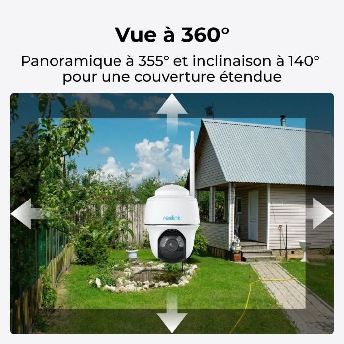 Outdoor camera - REOLINK - B430 - Solar panel - White