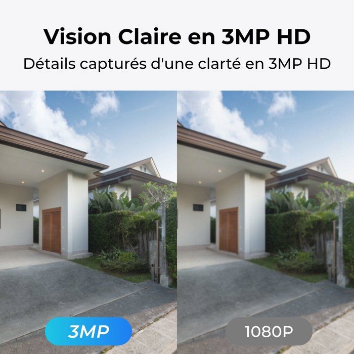 Caméra de surveillance - REOLINK - B420 - Panneau solaire - Extérieur - Vision nocturne - Blanc