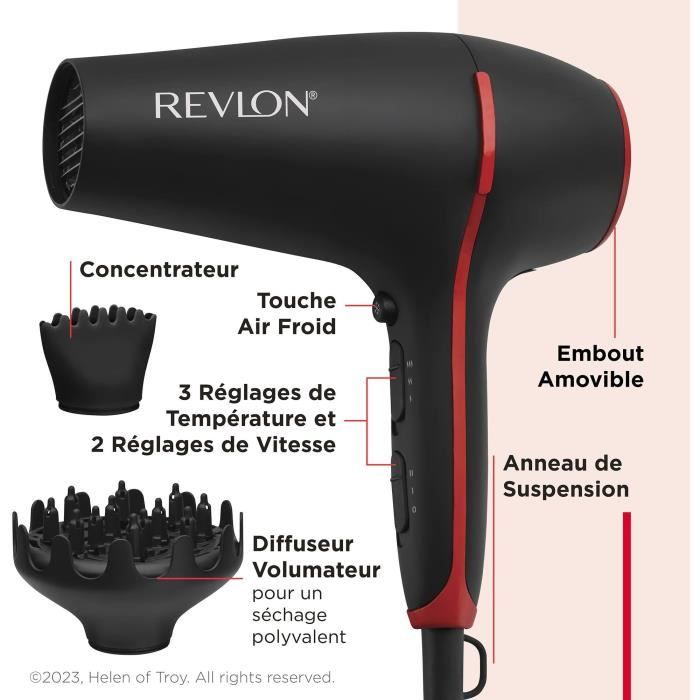 Smooths Smoothstay Revlon RVDR5317 - Infused with coconut oil + volummer diffuser