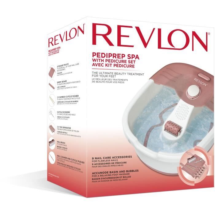 REVLON RVFB7021PE2 Thalasso Prediprep - Invigorating bubble bath - temperature maintenance - pumice stone and massage roller