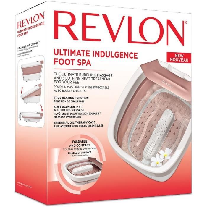 REVLON RVFB7034E Ultimate Foot Spa - Thalasso Foldable and compact footbath - 3 temperatures - Bubble function