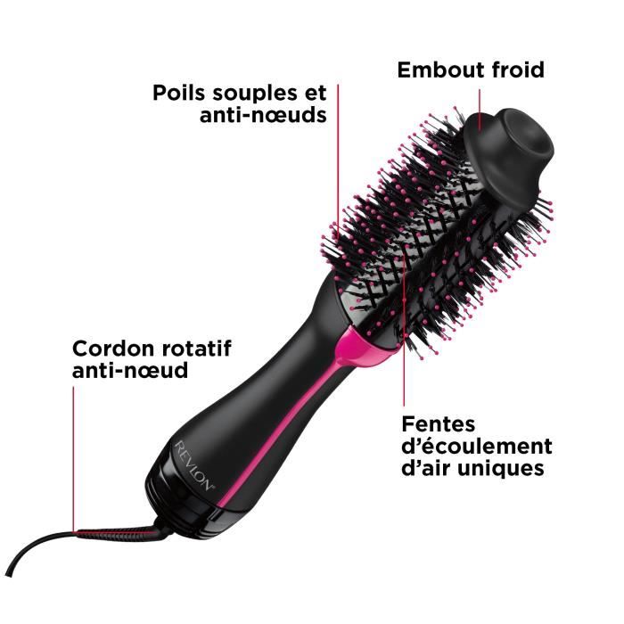 REVLON 2-in-1 Volumizing Drying Brush RVDR5222E - Pro Collection - Black / Pink