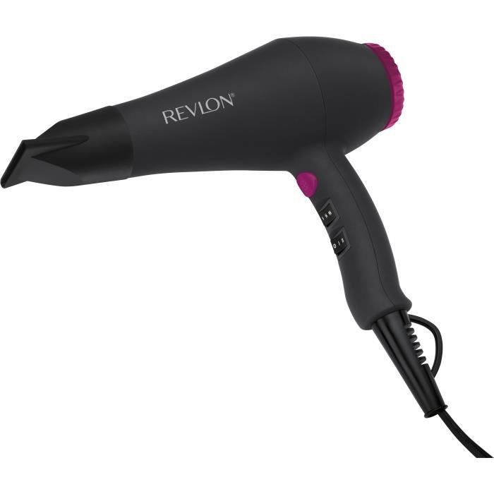 Hairdryer - REVLON - RVDR5251E - Perfect Heat - 2000 W - AC motor - 2 speeds - Black / Pink