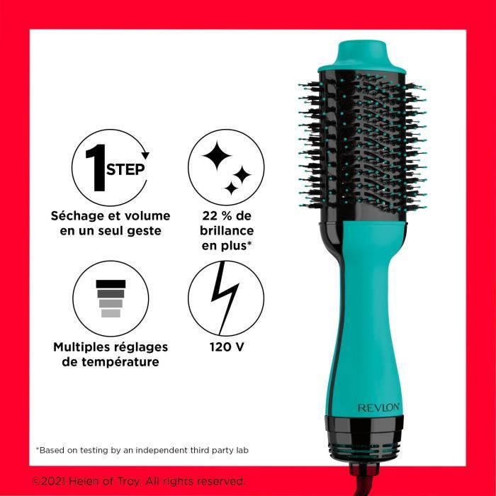 REVLON Teal Blue Drying and styling brush - Ionic technology - 2 speeds - Blue