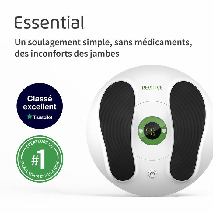 Circulatory Stimulator - REVITIVE - Essential - Leg Stimulation - Easy to Use - Compact