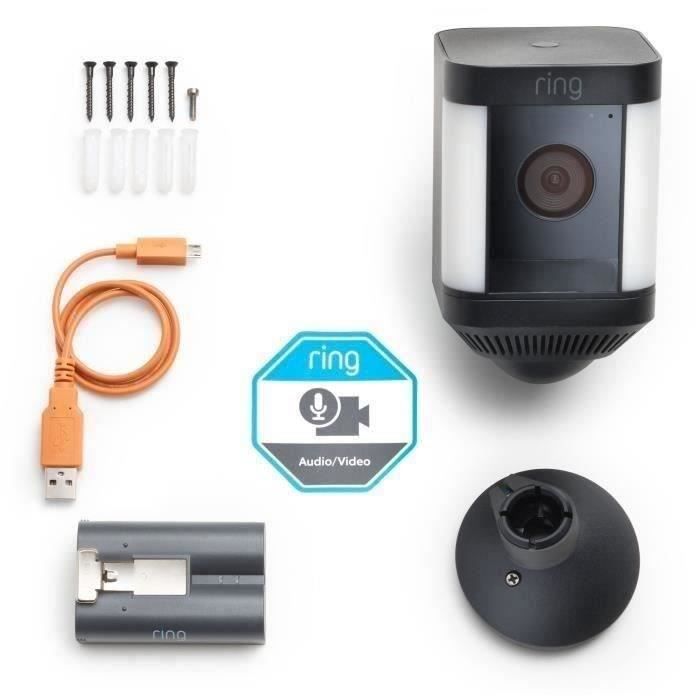RING Spotlight Plus Plug-in Surveillance Camera - Black - EU