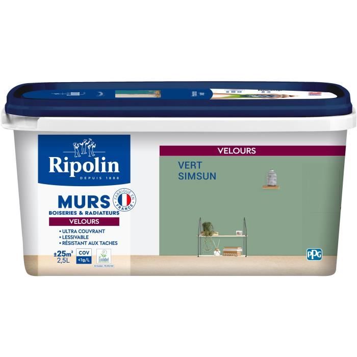 Simsun green velvet wall and radiator decoration - RIPOLIN - 2.5 L