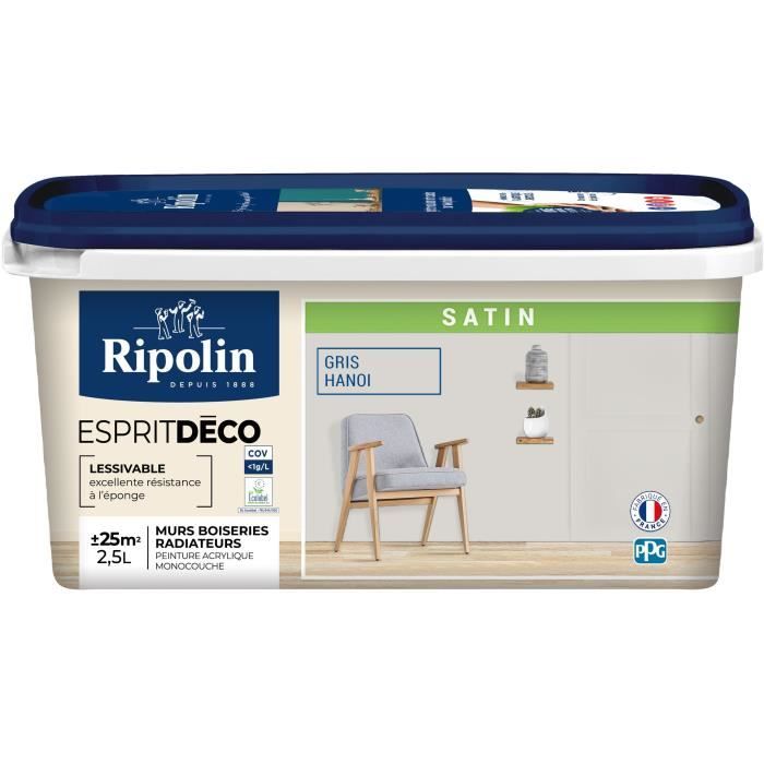 Multi-surface decorative spirit, Hanoi satin gray - RIPOLIN - 2.5 L