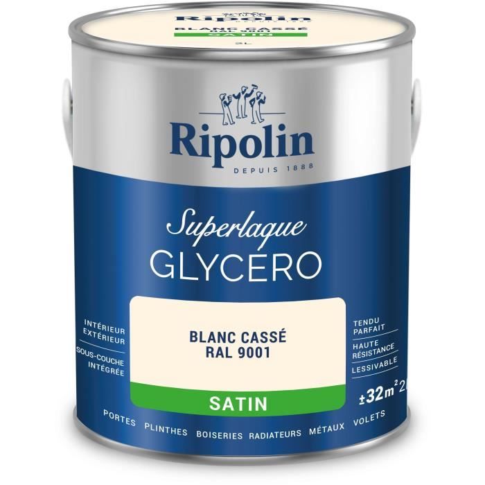 Off-white glycerophthalic lacquer RAL 9001 satin - RIPOLIN - 2 L