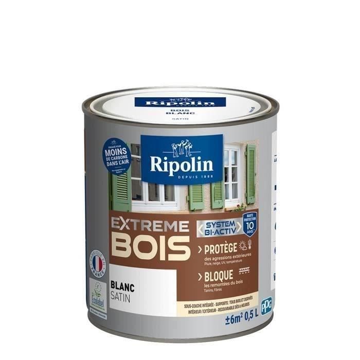RIPOLIN Satin Wood Paint High Protection 10 years which Protects and Magnifies your Wood - White