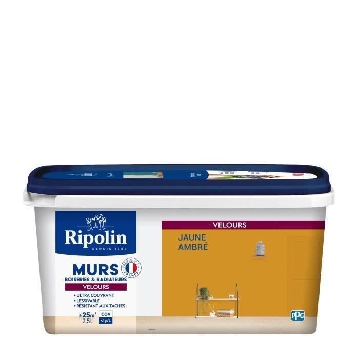 RIPOLIN Velvet Color Paint for Walls, Woodwork, Radiators - Amber Yellow