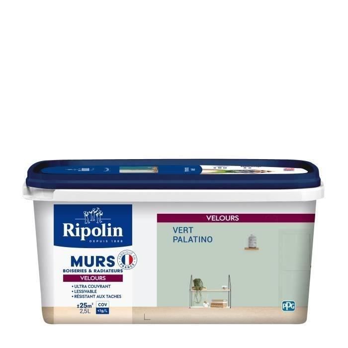 RIPOLIN Velvet Color Paint for Walls, Woodwork, Radiators - Palatino Green