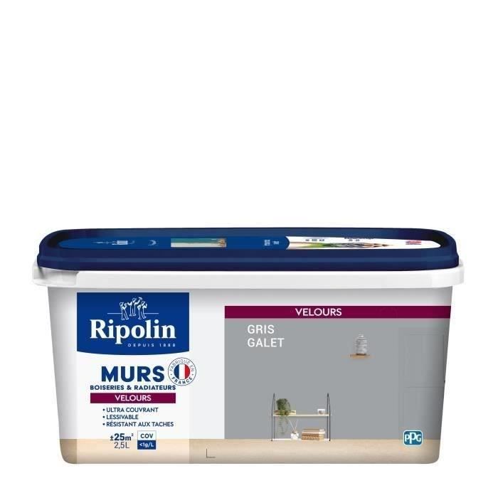 RIPOLIN Velvet Color Paint for Walls, Woodwork, Radiators - Pebble Gray
