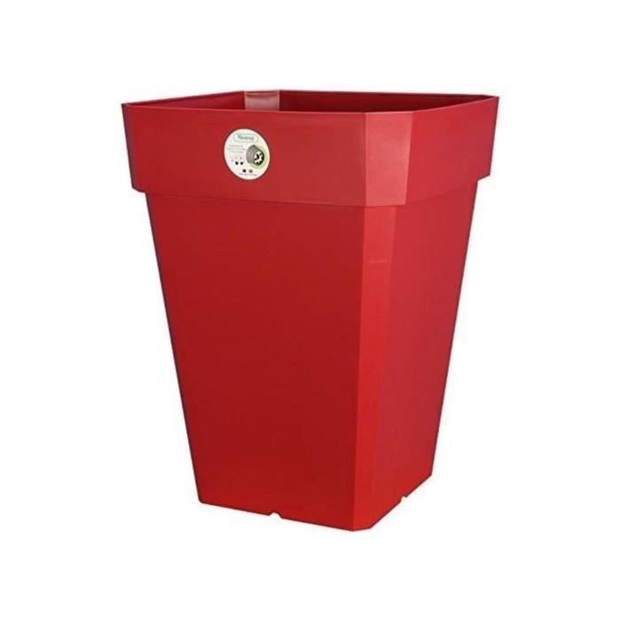 RIVIERA Soleilla Flower Pot - Square - 40 x 40 cm - Red