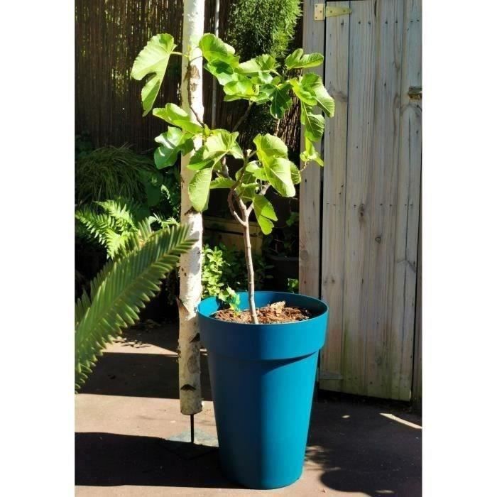RIVIERA SOLEILLA flower box - Plastic - Height 53 cm - Blue