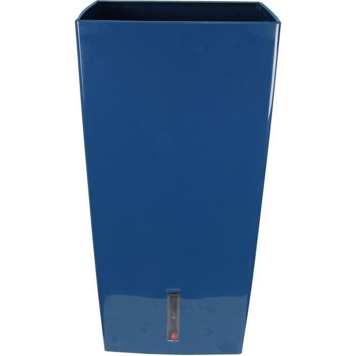 RIVIERA EVA NEW HAUT square flower box - Plastic - 52x52 cm - Blue