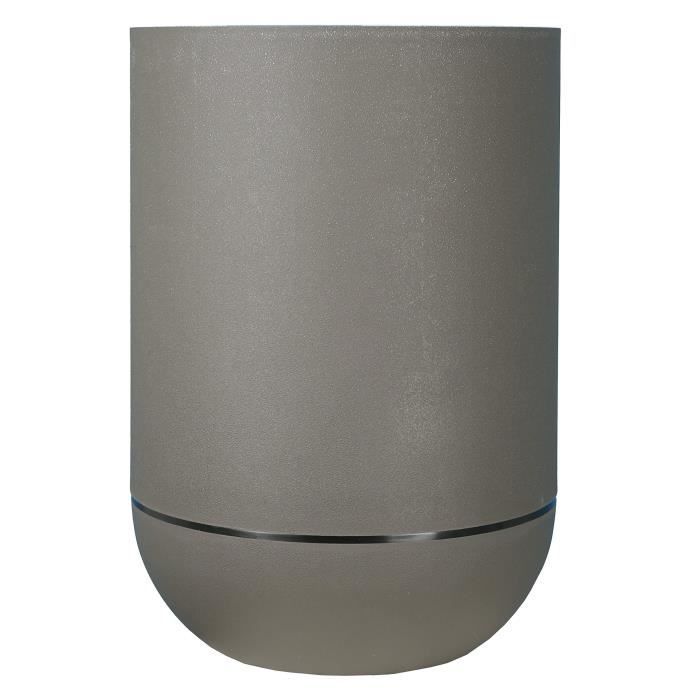RIVIERA GRANIT TULIPE round flower box - Plastic - Diameter 50 cm - Gray