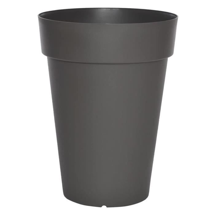RIVIERA SOLEILLA FLOWER POT - ROUND - Ø 40 x 53 cm - glitter gray