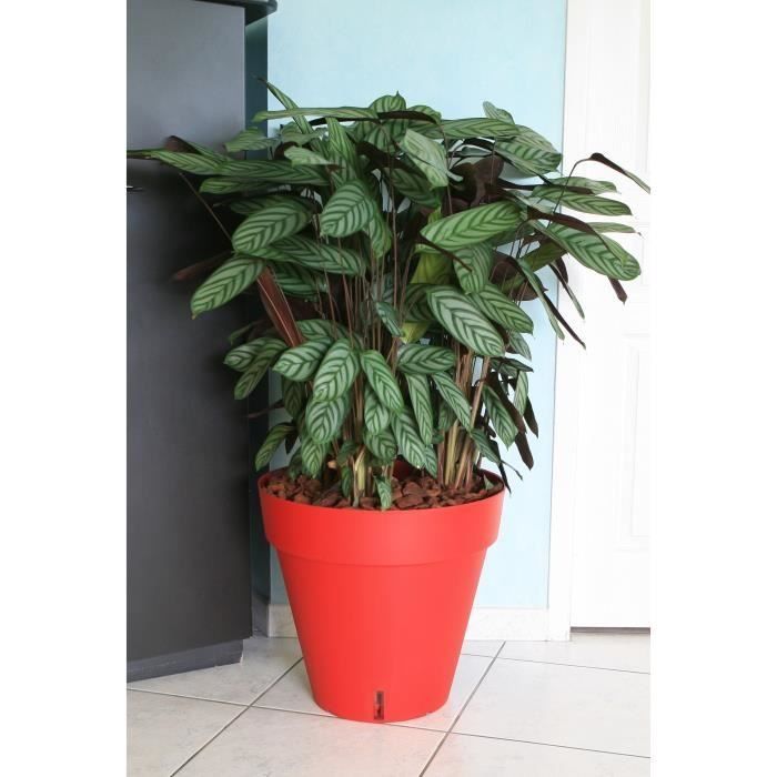 Riviera Loft flower pot with reserve of water - Round - Ø 50 x H 46 cm - Red