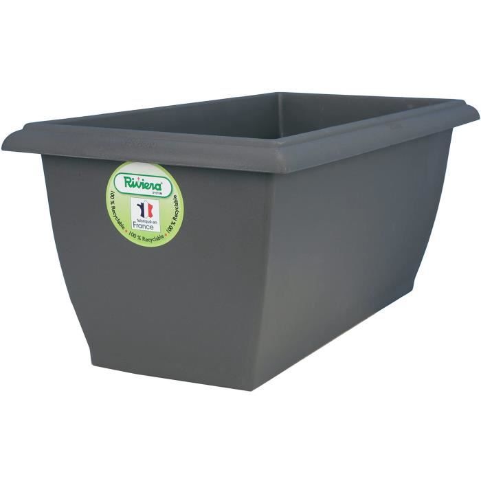 Riviera Jardiniere Evolution - 80 x 40 x H 32 cm - 64 L - Gray