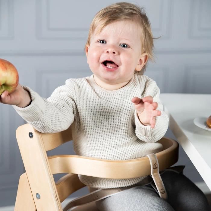 Sit Up III Wooden High Chair - ROBA - Height Adjustable - Natural
