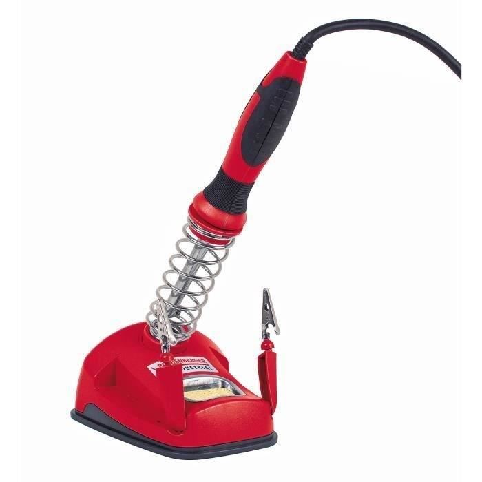 Rothenberger Fer A solder with support - 30W - Included with 2 breakdowns, welding wire and sponge - red