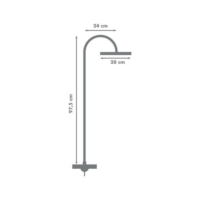 ROUSSEAU Dunedin Chrome Shower Panel without Faucet