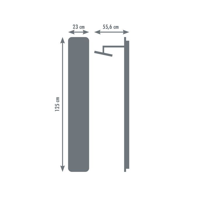 ROUSSEAU Hydromassage shower column Eris anthracite gray