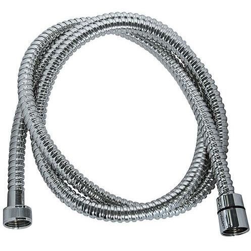 Shower hose - ROUSSEAU - Metal nuts - Safety crimps - Length 2 m - Single-grip chrome-plated stainless steel